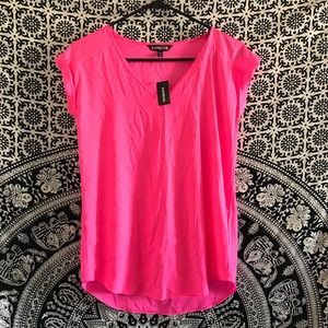 Hot pink blouse from Express
